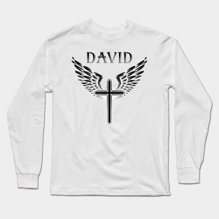 David Inverted Cross Wings Long Sleeve T-Shirt